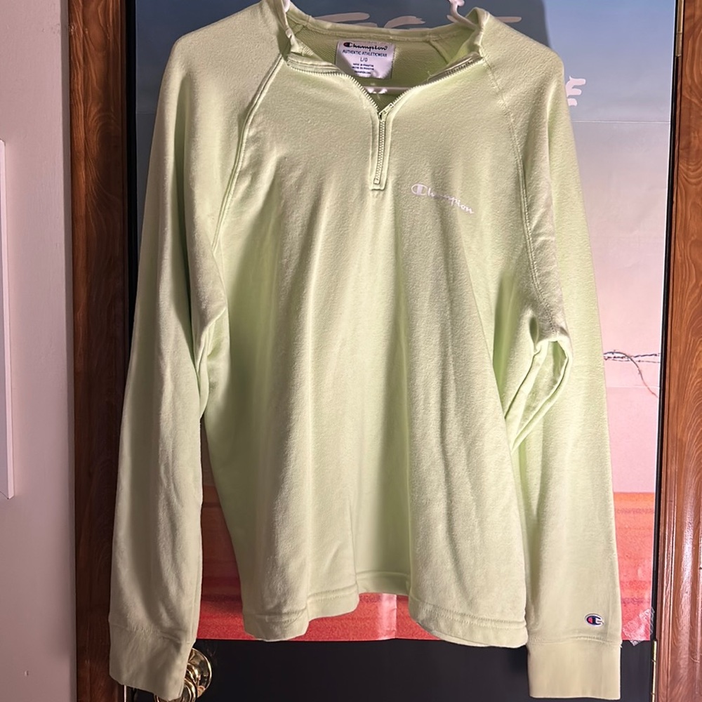 champion 1/4 zip athletic pullover<3